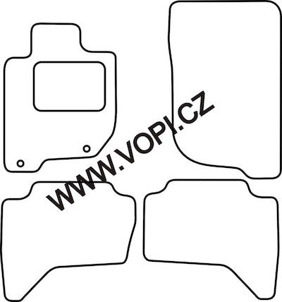 Autokoberce Mitsubishi L200 Club Cab 03/2006 - Perfectfit (3053)